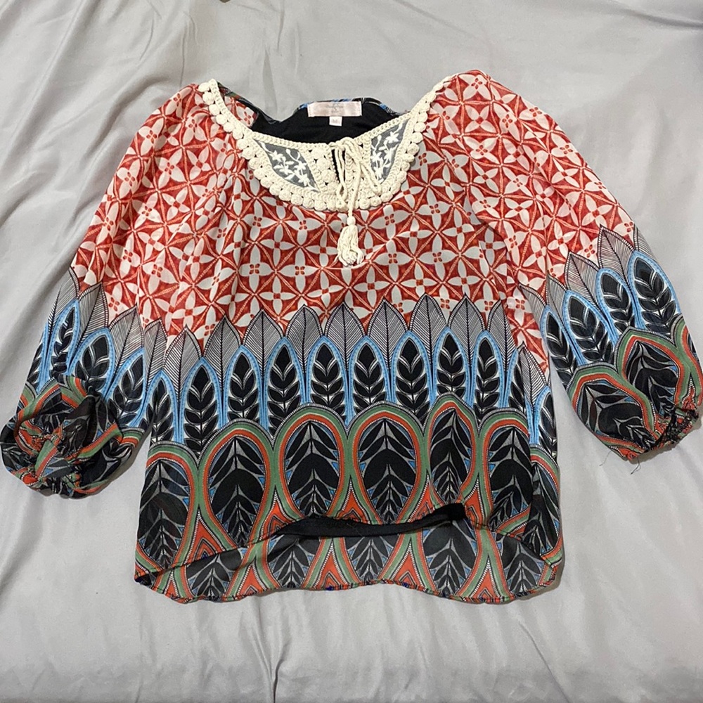 Lacey Bohemian Chiffon Blouse